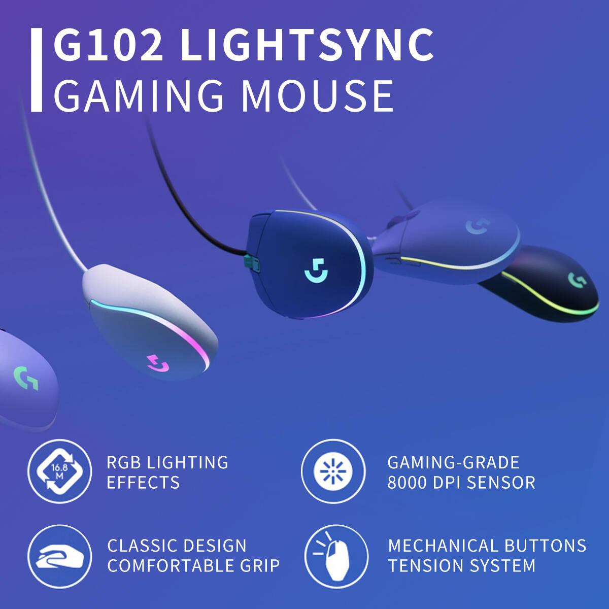 Logitech G102 Prodigy Gaming M - Esports Online Gaming 评论和价格